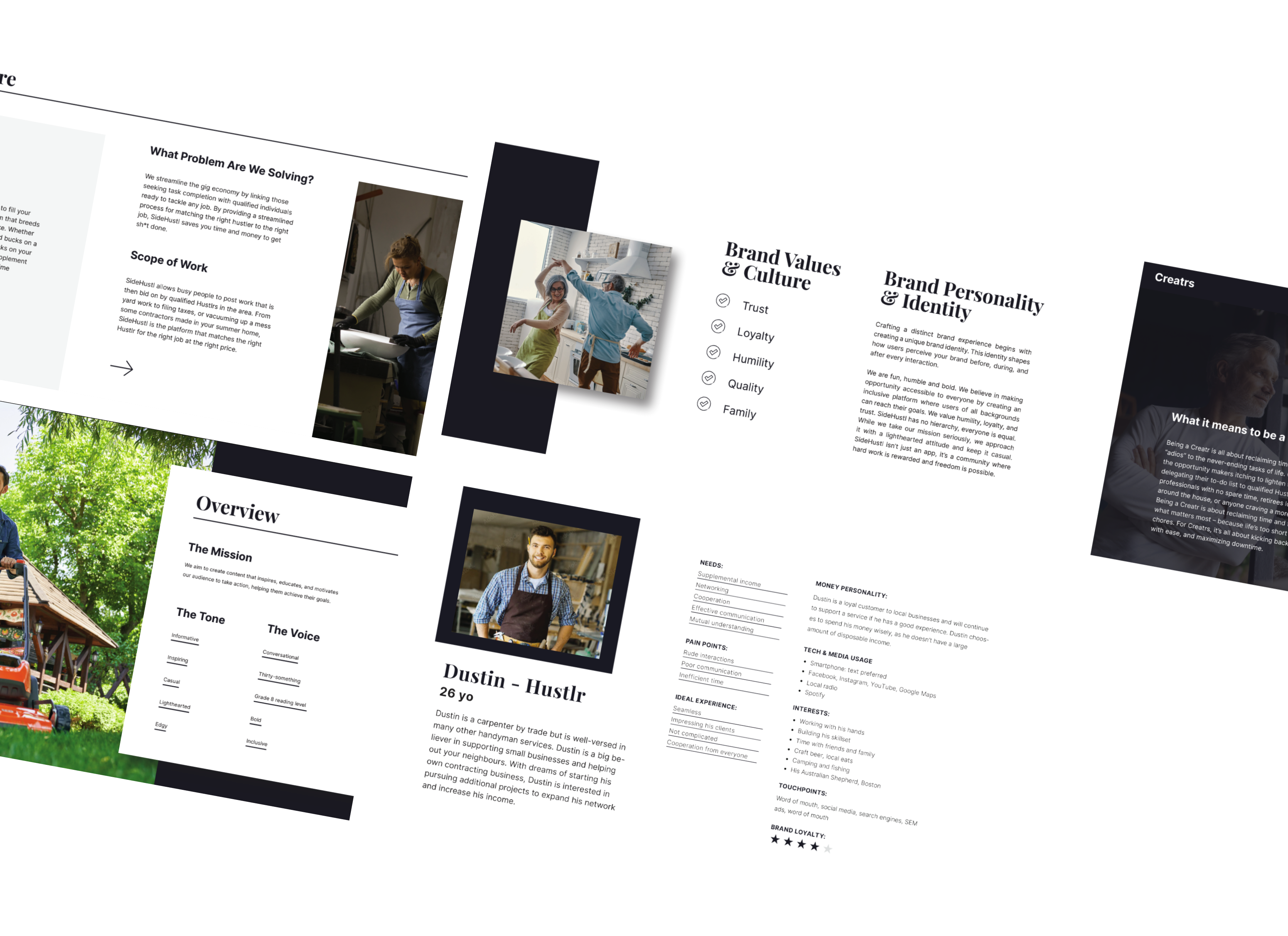 SideHustl mockups
